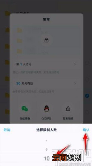 百度网盘app设置访问人数上限的方法