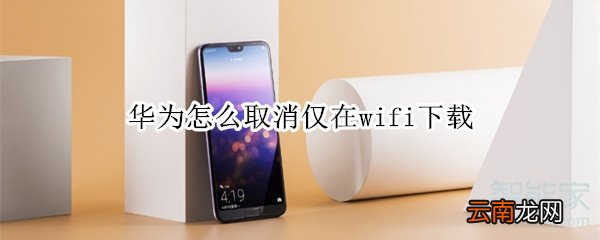华为怎么取消仅在wifi下载