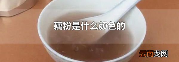 藕粉是什么颜色的