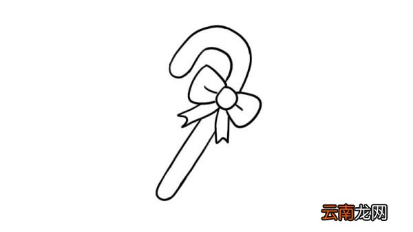 圣诞节拐杖糖简笔画