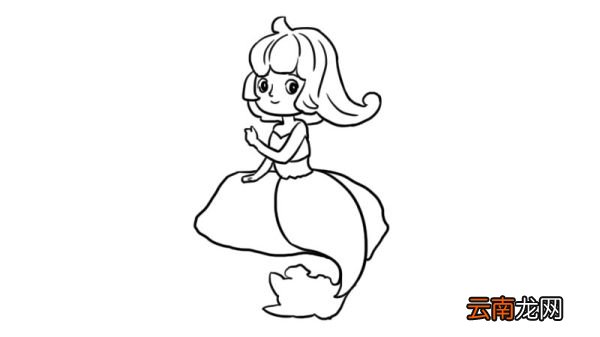 美人鱼公主简笔画