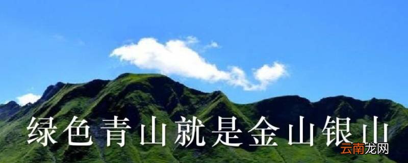 什么是绿水青山变金山银山的前提