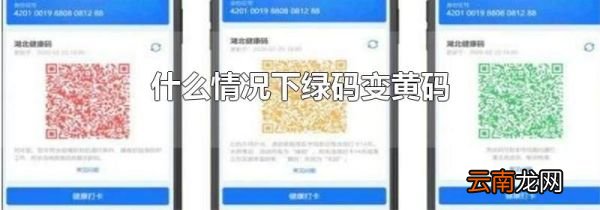 什么情况下绿码变黄码