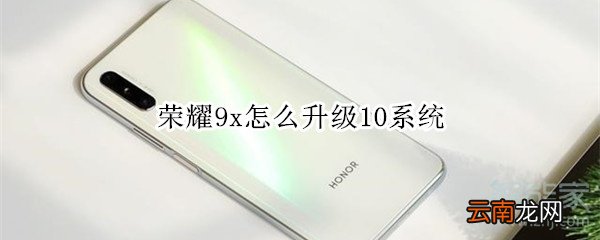 荣耀9x怎么升级10系统