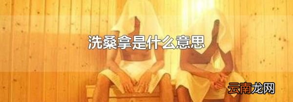洗桑拿是什么意思