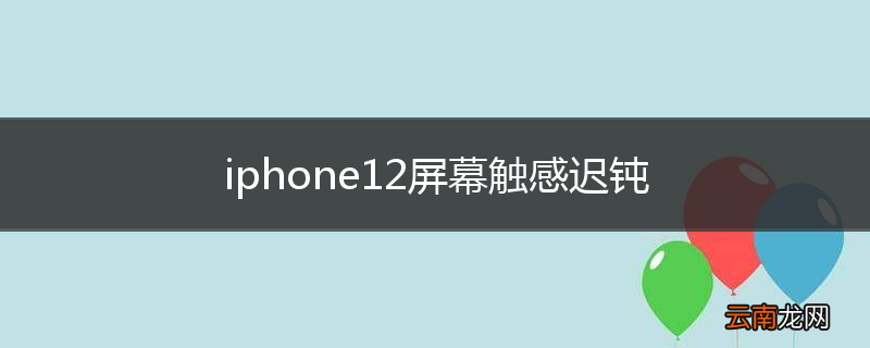 iphone12屏幕触感迟钝