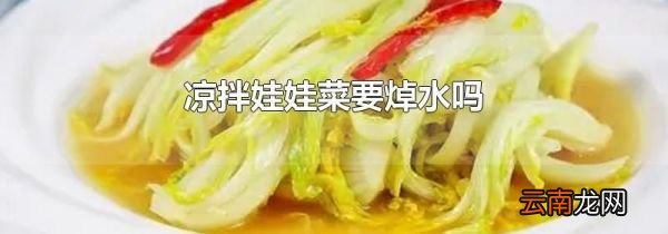 凉拌娃娃菜要焯水吗