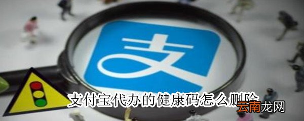 支付宝代办的健康码怎么删除