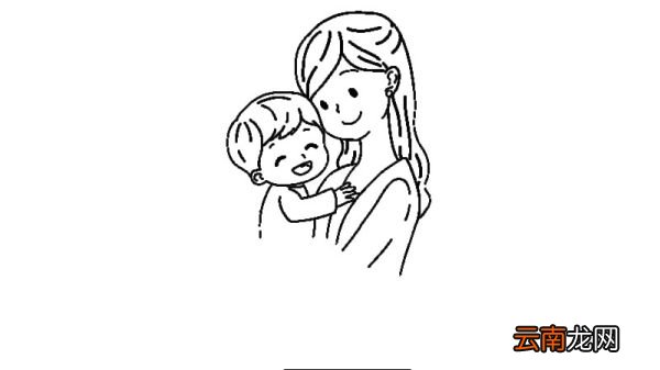 伟大的母爱简笔画的教程伟大的母爱简笔画的画法