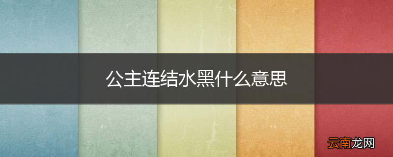 公主连结水黑什么意思