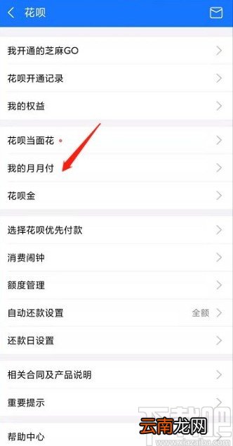 支付宝app查看花呗月月付交易记录的方法
