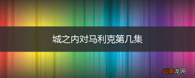 城之内对马利克第几集
