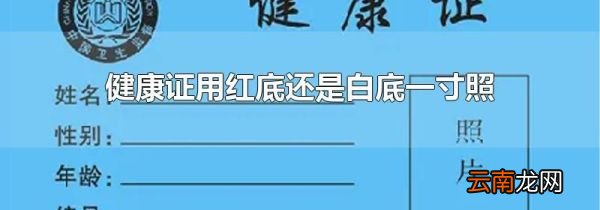 健康证用红底还是白底一寸照