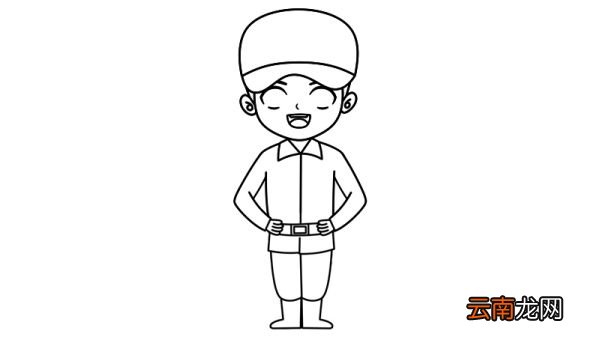 军人简笔画 军人怎么画