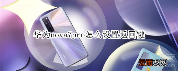 华为nova7pro怎么设置返回键