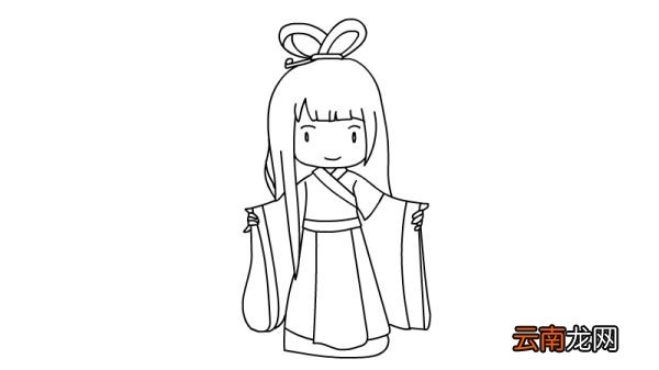 古风简笔画人物女怎么画
