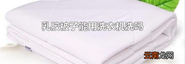 乳胶被子能用洗衣机洗吗