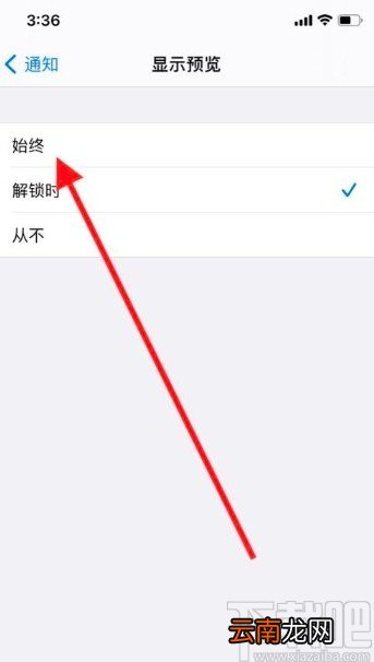 iPhone设置通知显示预览的方法