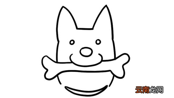 柴犬卡通头像简笔画