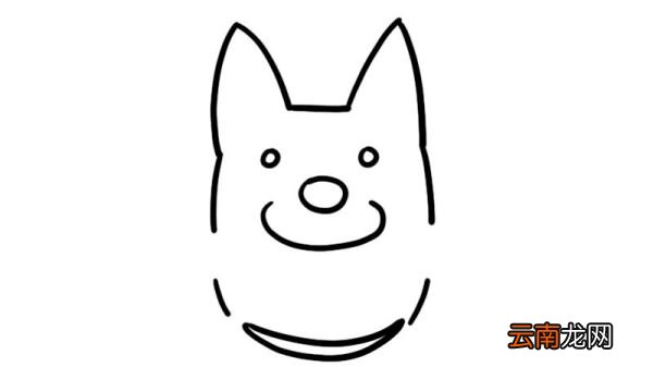 柴犬卡通头像简笔画