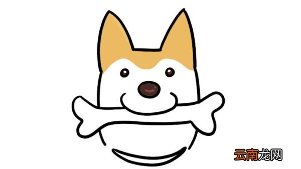 柴犬卡通头像简笔画