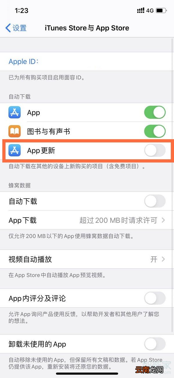 苹果怎么设置自动更新App