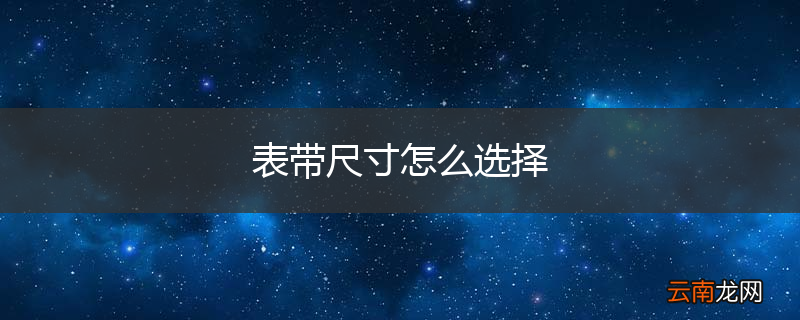 表带尺寸怎么选择