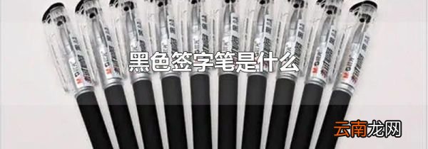 黑色签字笔是什么