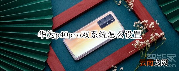 华为p40pro双系统怎么设置