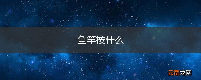 鱼竿按什么