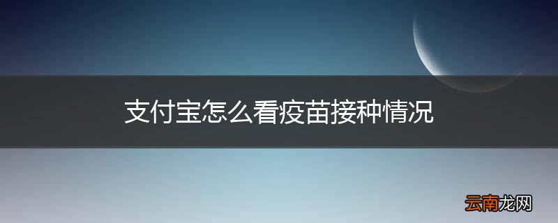 支付宝怎么看疫苗接种情况