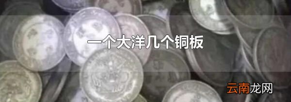 一个大洋几个铜板