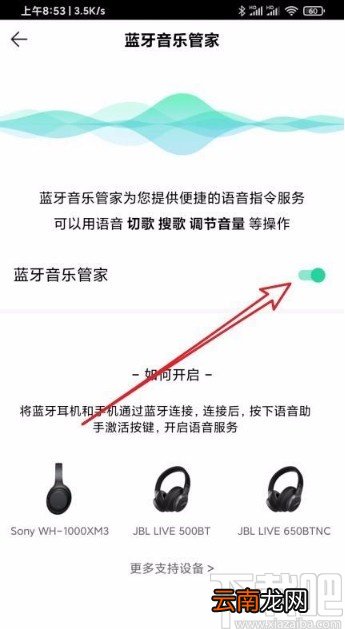 QQ音乐app开启蓝牙音乐管家功能的方法