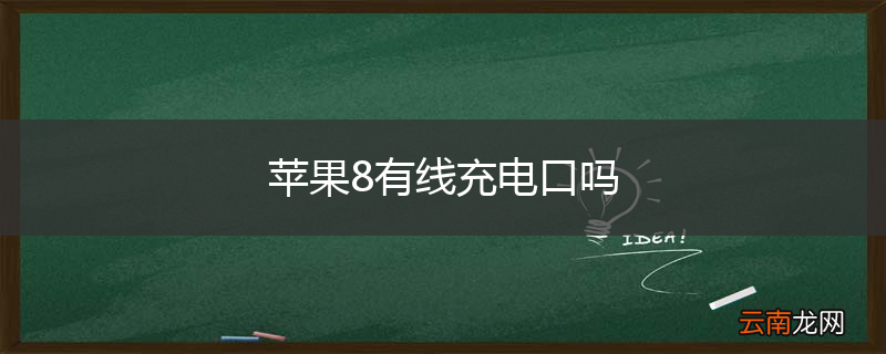苹果8有线充电口吗