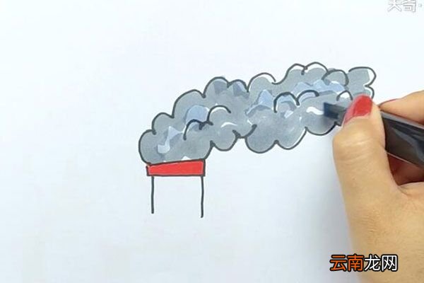 浓烟滚滚简笔画