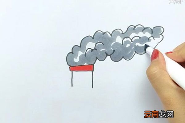 浓烟滚滚简笔画