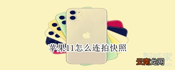 苹果11怎么连拍快照