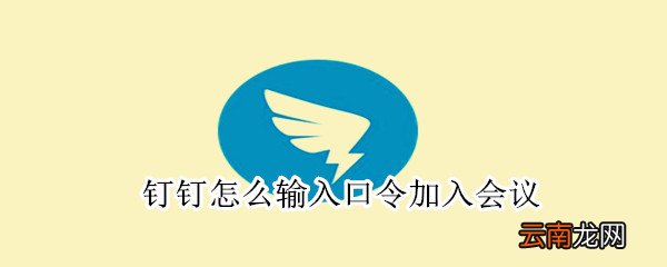 钉钉怎么输入口令加入会议