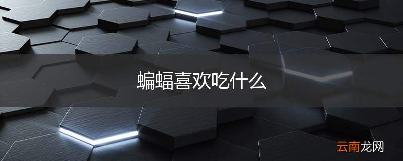 蝙蝠喜欢吃什么