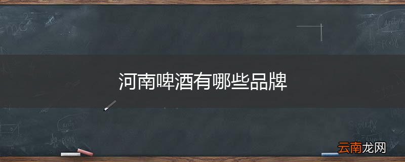河南啤酒有哪些品牌