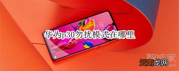 华为p30勿扰模式在哪里