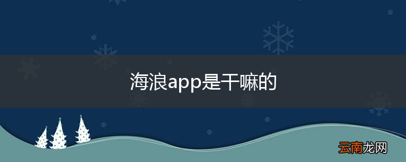 海浪app是干嘛的
