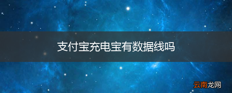 支付宝充电宝有数据线吗