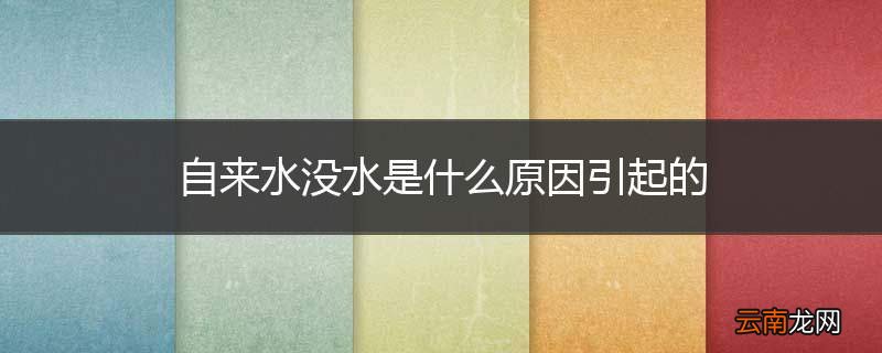 自来水没水是什么原因引起的