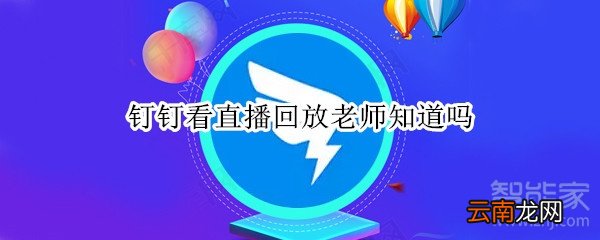 钉钉看直播回放老师知道吗