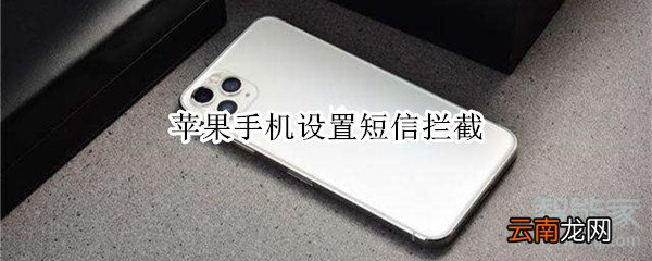苹果手机设置短信拦截