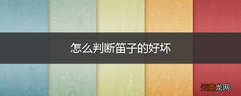 怎么判断笛子的好坏