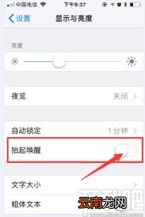 苹果手机关闭抬起唤醒屏幕的方法