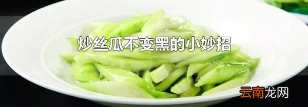 炒丝瓜不变黑的小妙招
