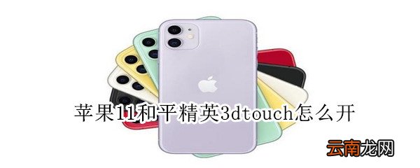 苹果11和平精英3dtouch怎么开